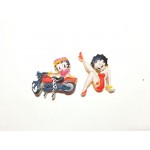 Betty Boop Pins Lot #39 Biker White Stocking & Leg Up Designs Two Pieces.